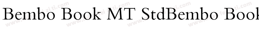 Bembo Book MT StdBembo Book MT Std字体转换